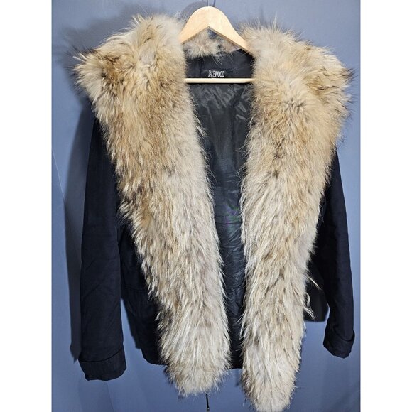 Jakewood Men's Cotton Raccoon Fur Jacket Size 2XL